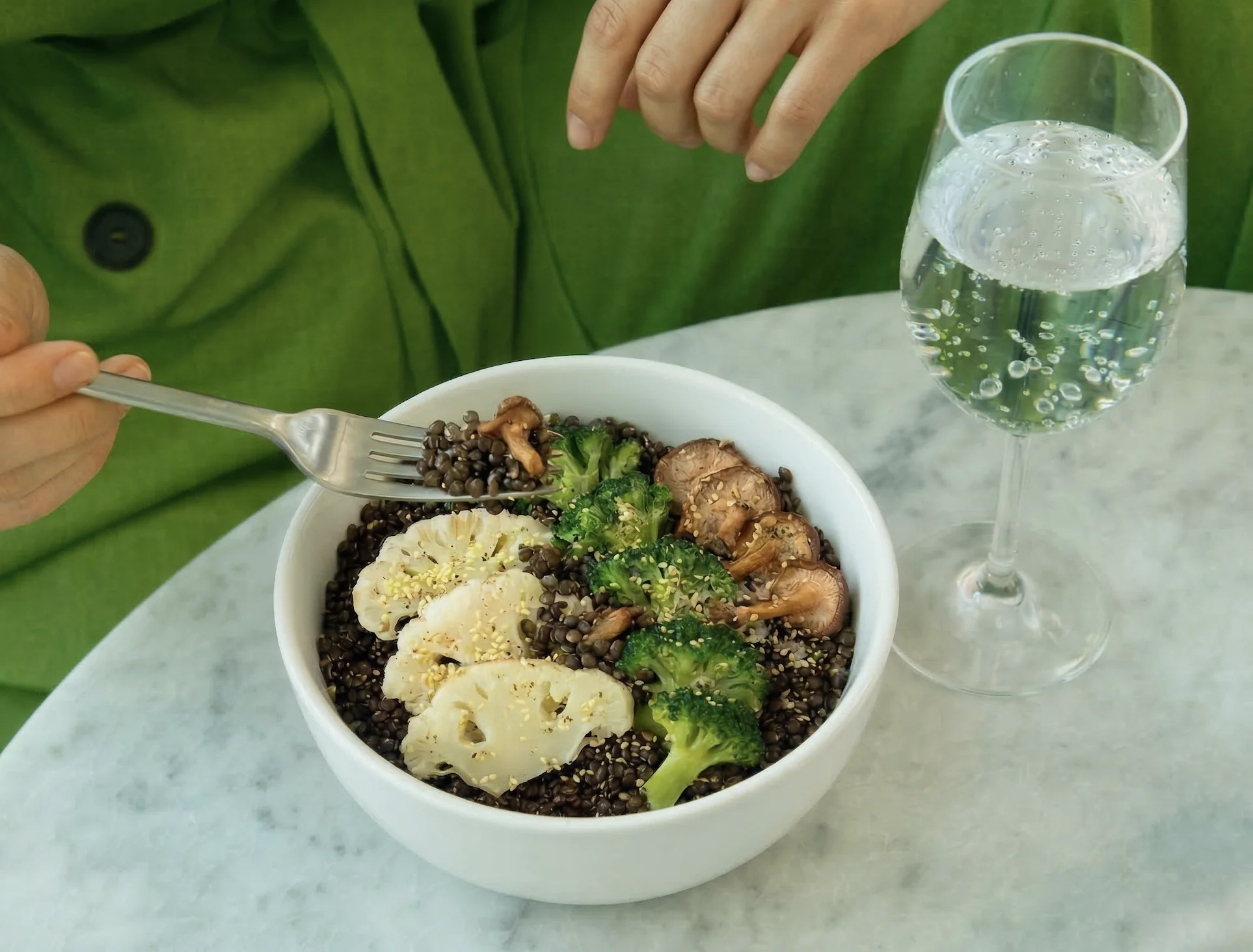 People eating Super Veggie meals