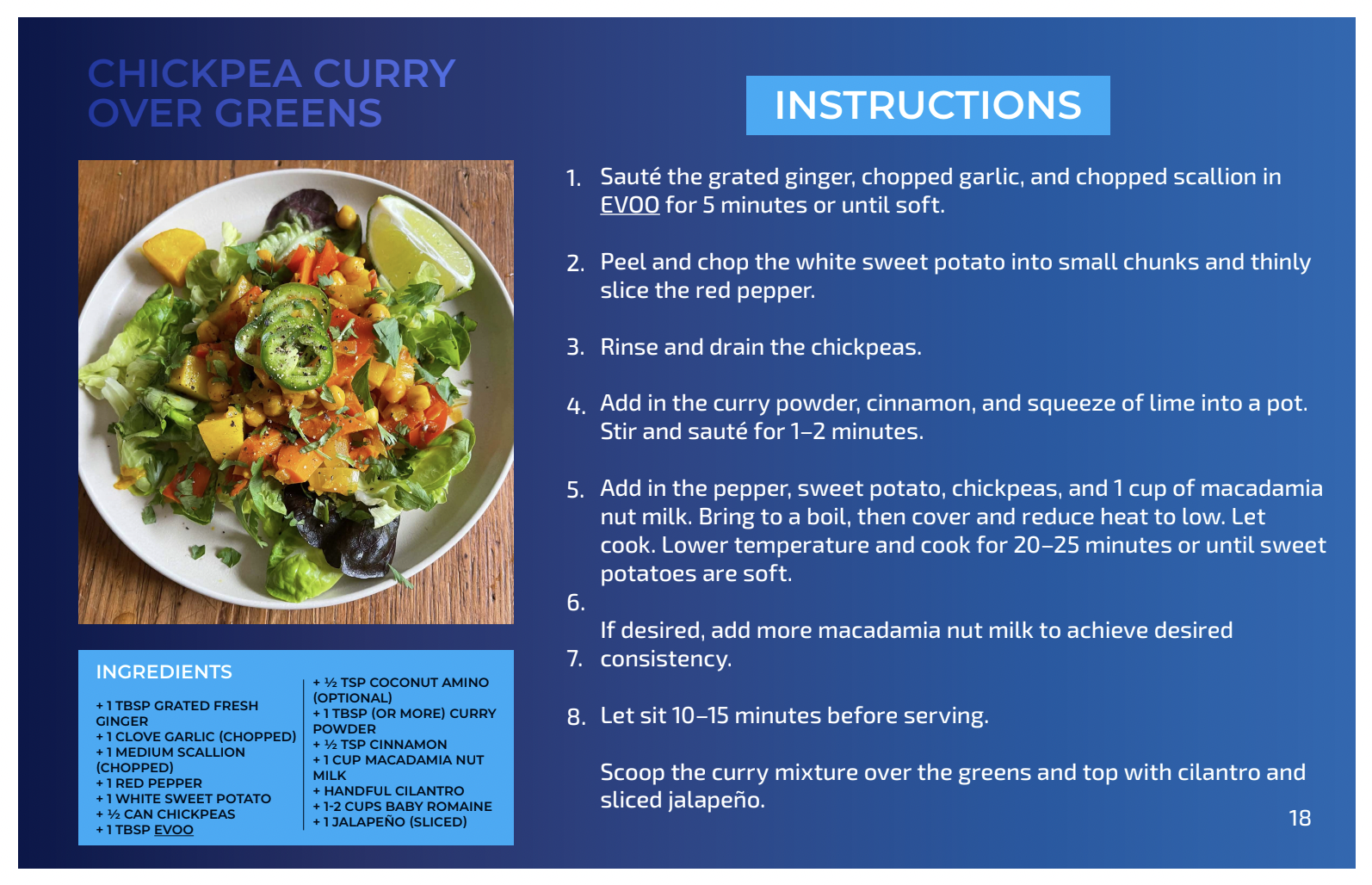 bryan johnson recipe chickpea curry over greens