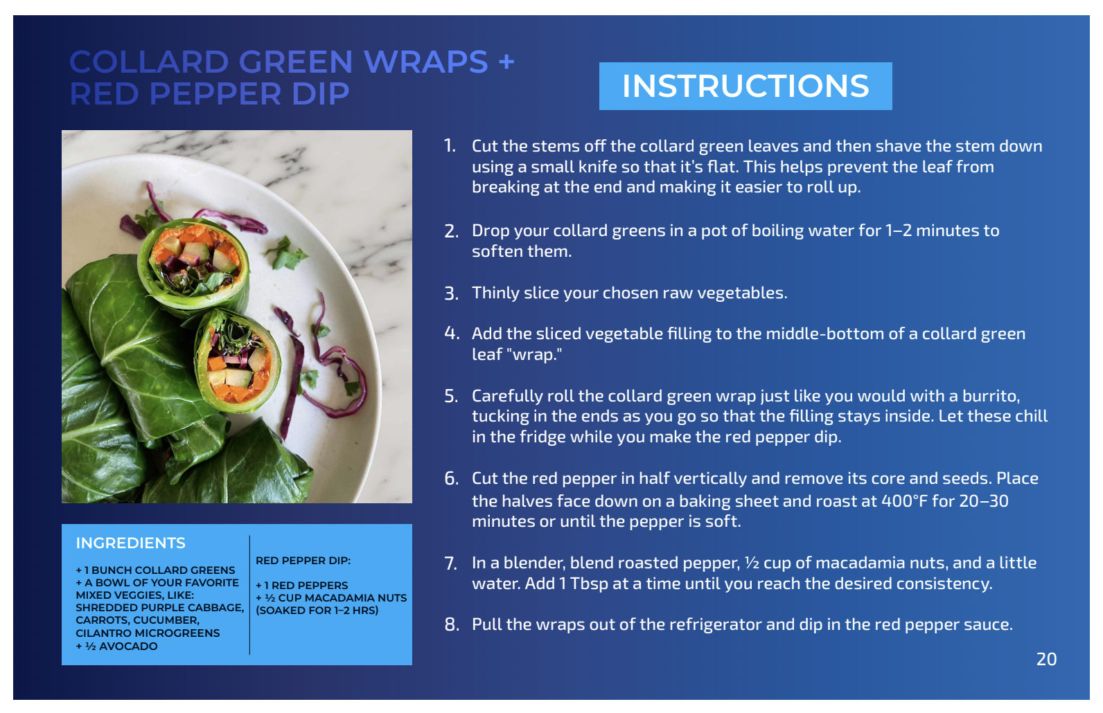 bryan johnson recipe collard green wraps red pepper dip