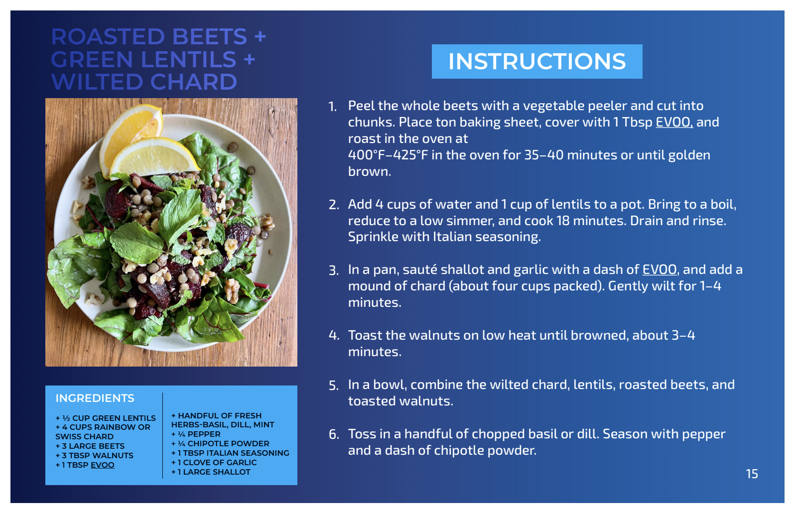 bryan johnson recipe roasted beets green lentils wilted chard