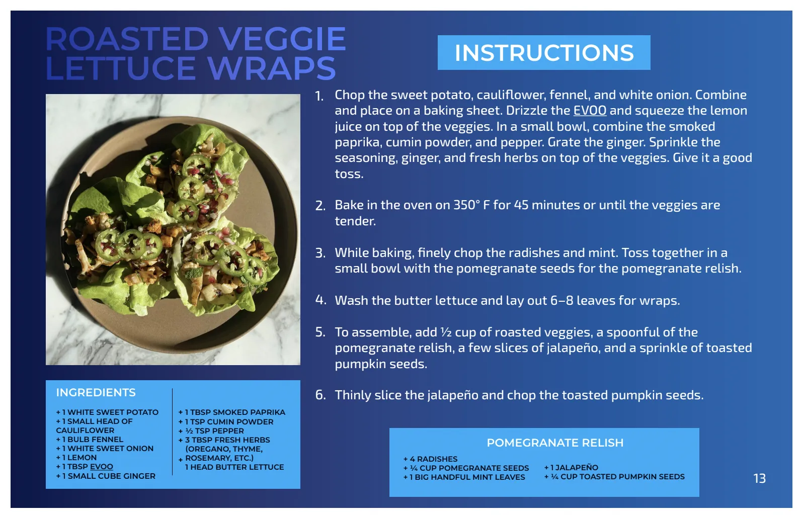 Roasted Veggie Lettuce Wraps