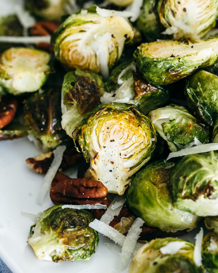 Brussels Sprouts with Pecorino and Hazelnuts