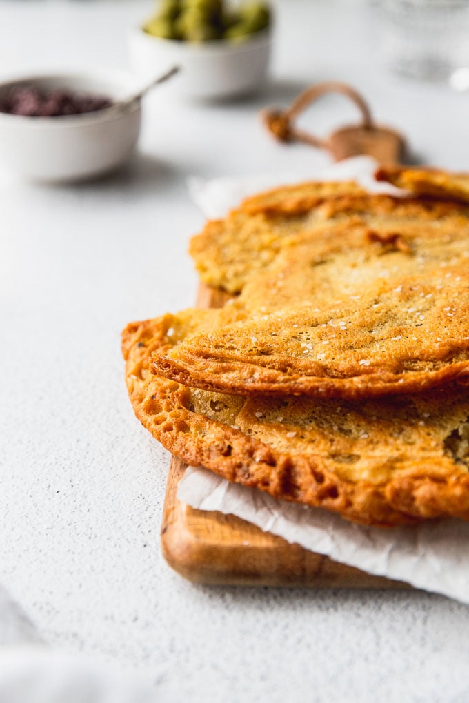 Chickpea Socca with Broccolini and Chermoula