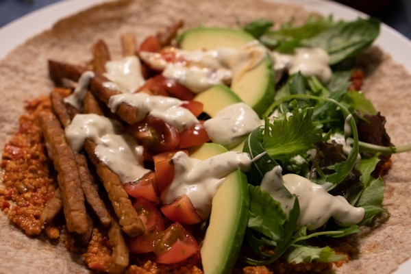 Curried Tempeh Wraps