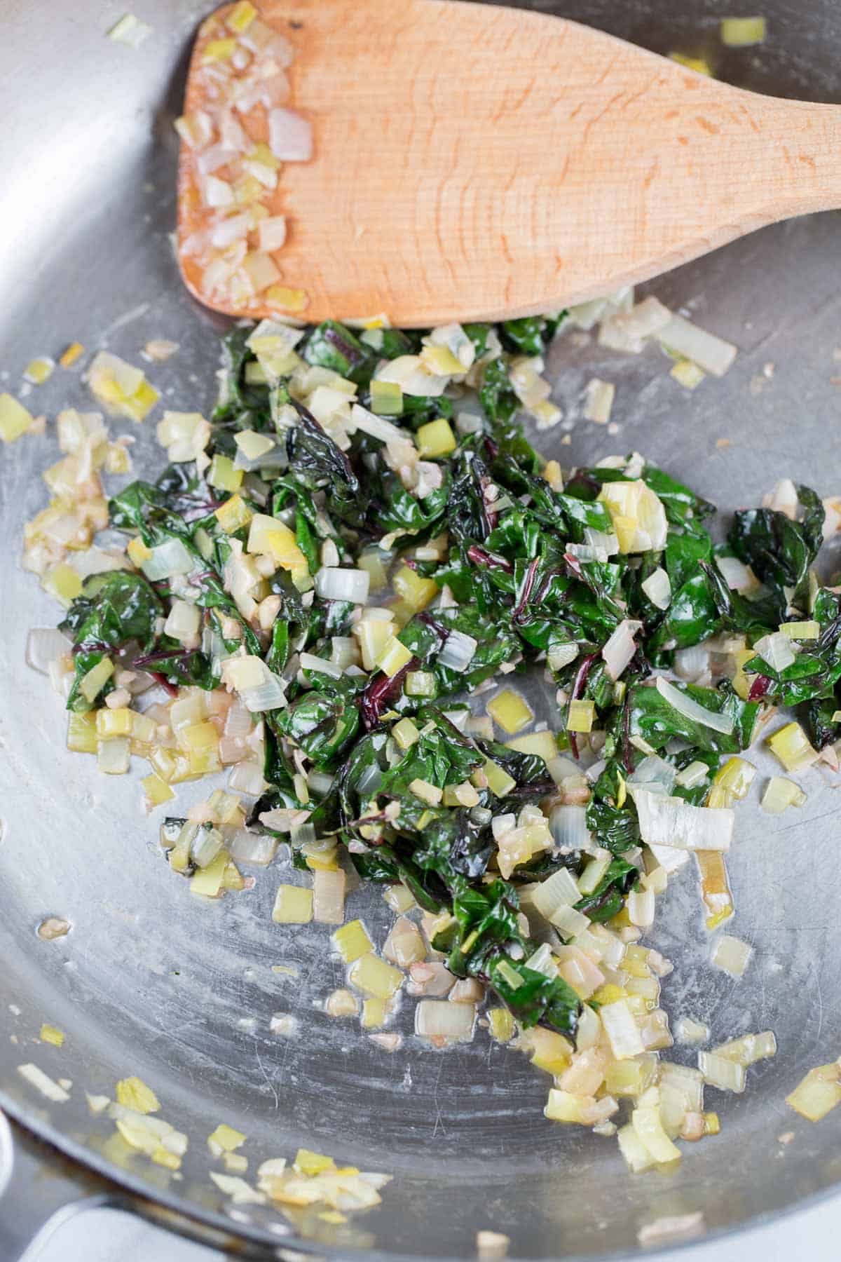 Garlicky Mashed Potatoes with Chard