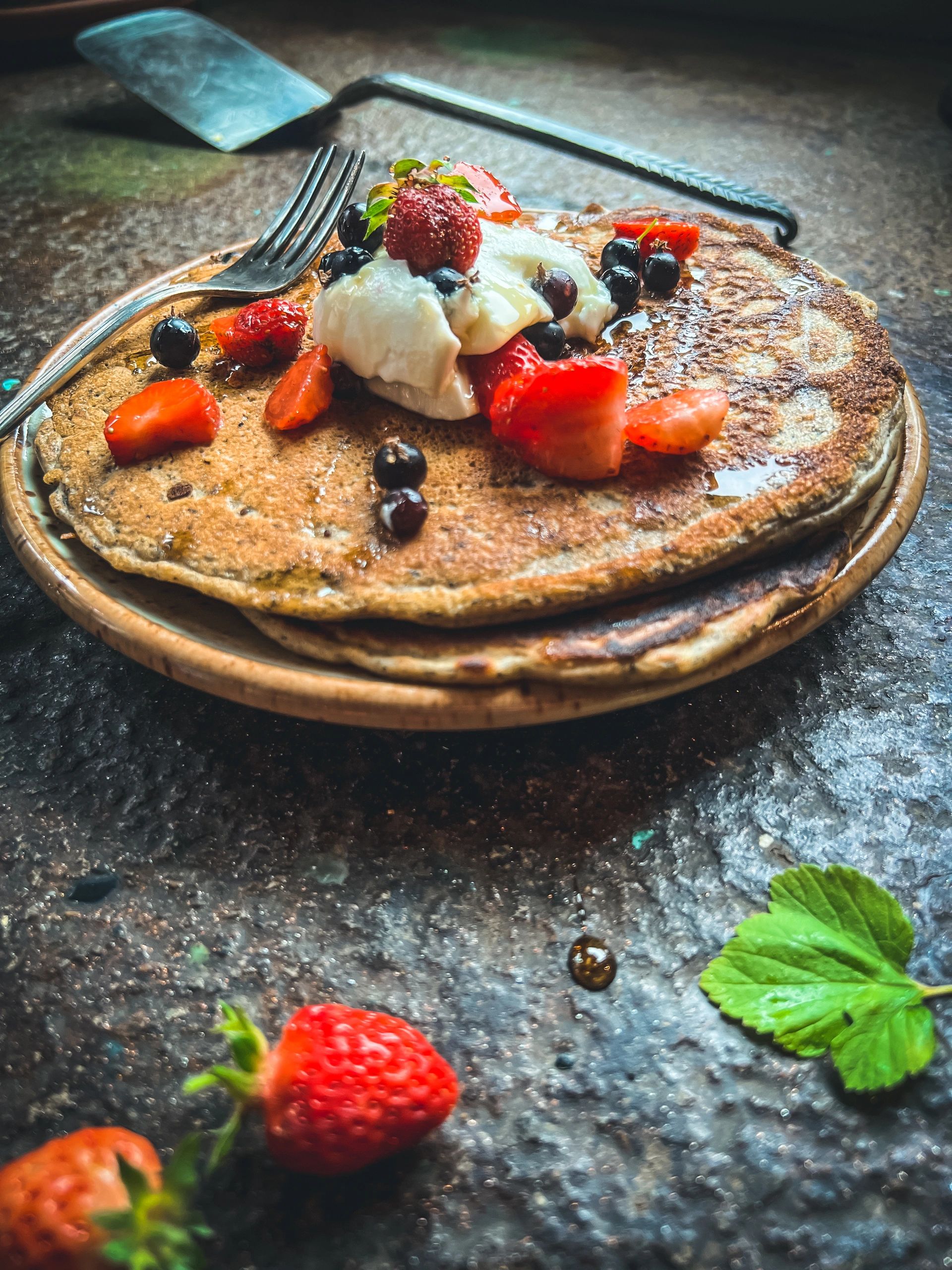 Himalayan Tartary Buckwheat and Berry Pancakes