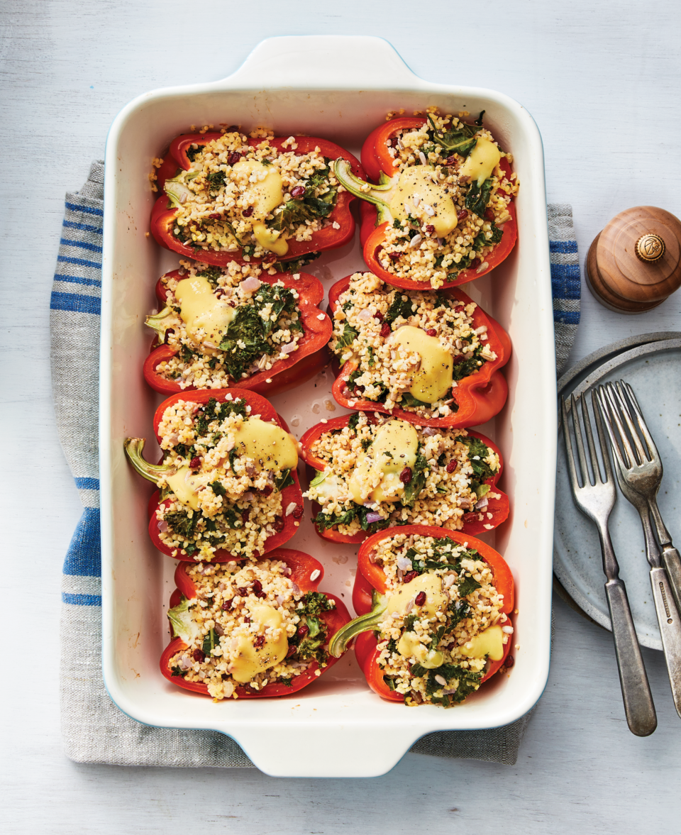 Kale and Millet-Stuffed Bell Peppers