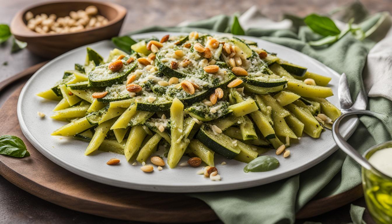Pan-Roasted Zucchini with Lemony Herb Pesto