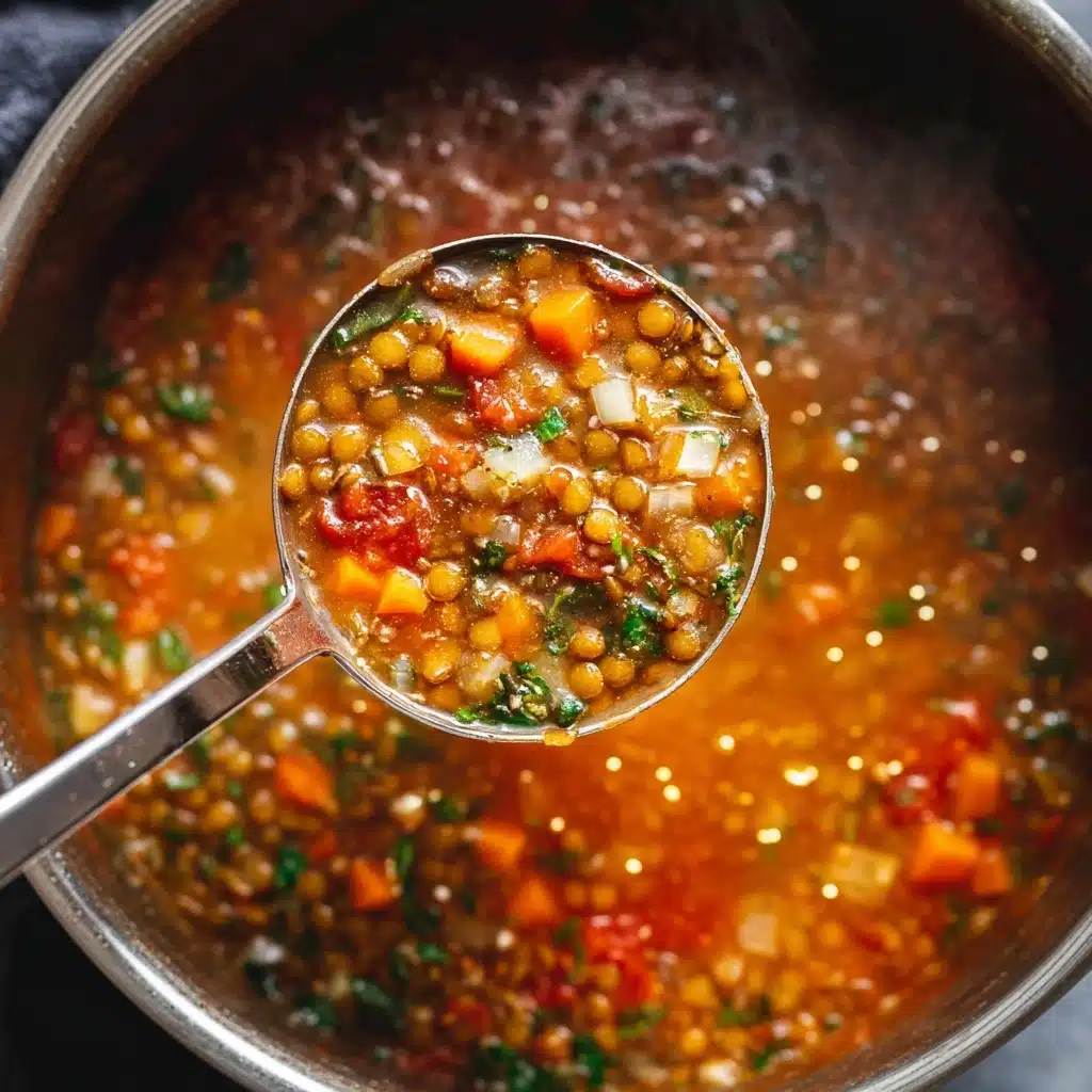 Pasta and lentil soup (pasta e lenticchie)