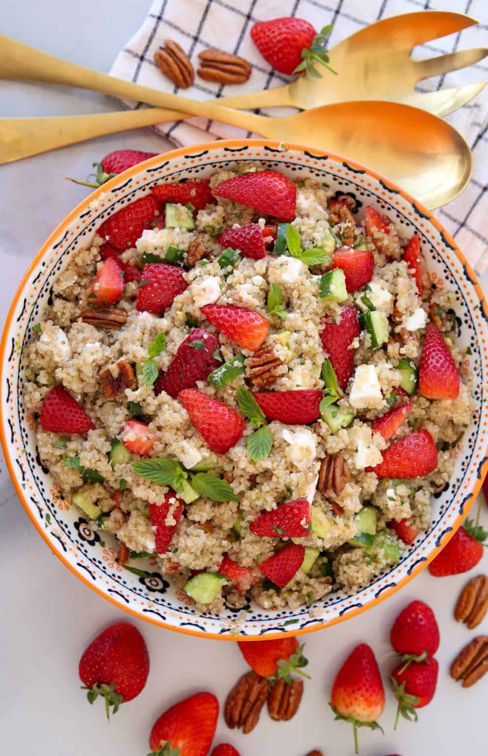 Quinoa, Strawberry, and Sunchoke Salad