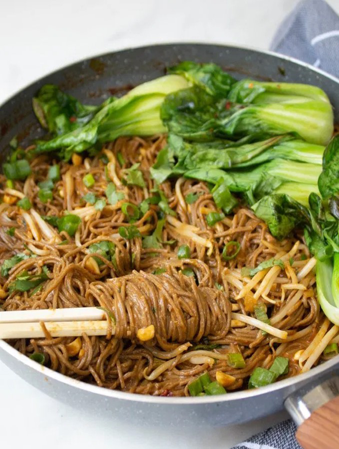 Tahini Soba Noodles with Bok Choy