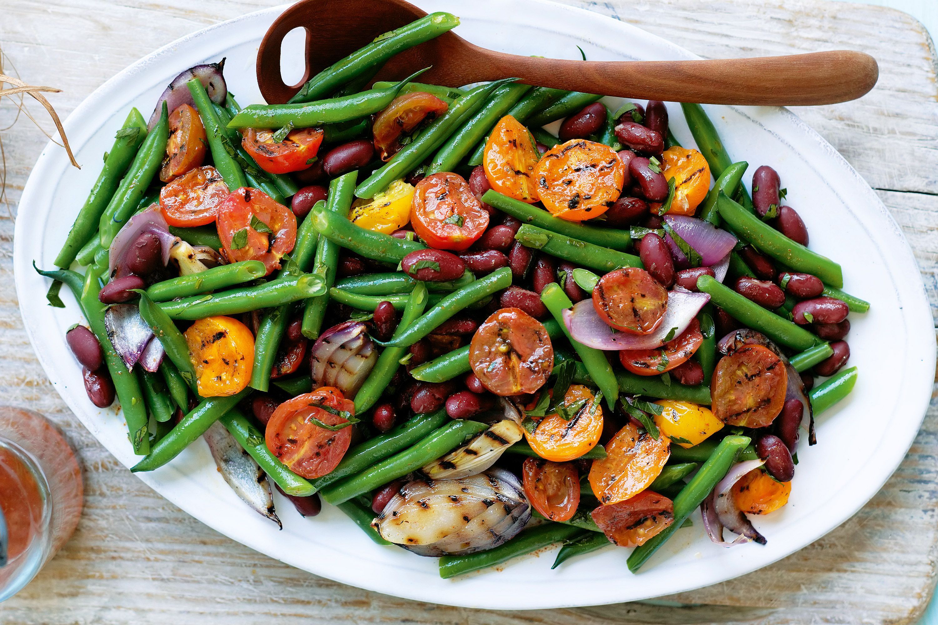 Three-Bean Salad with Spicy Tomato Dressing