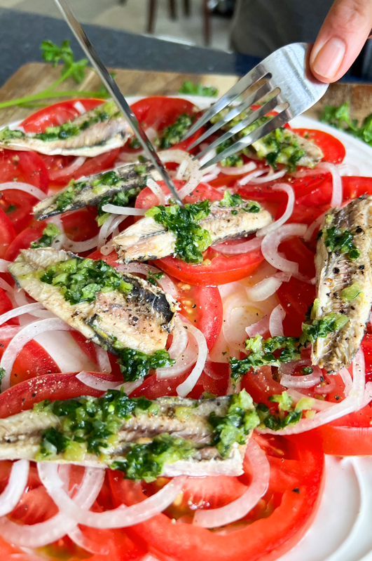 Tomato and Sardine Crisps